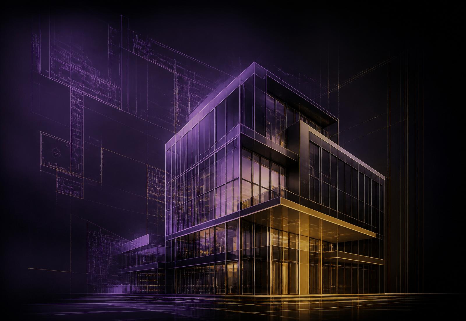 Modern architecture blueprint